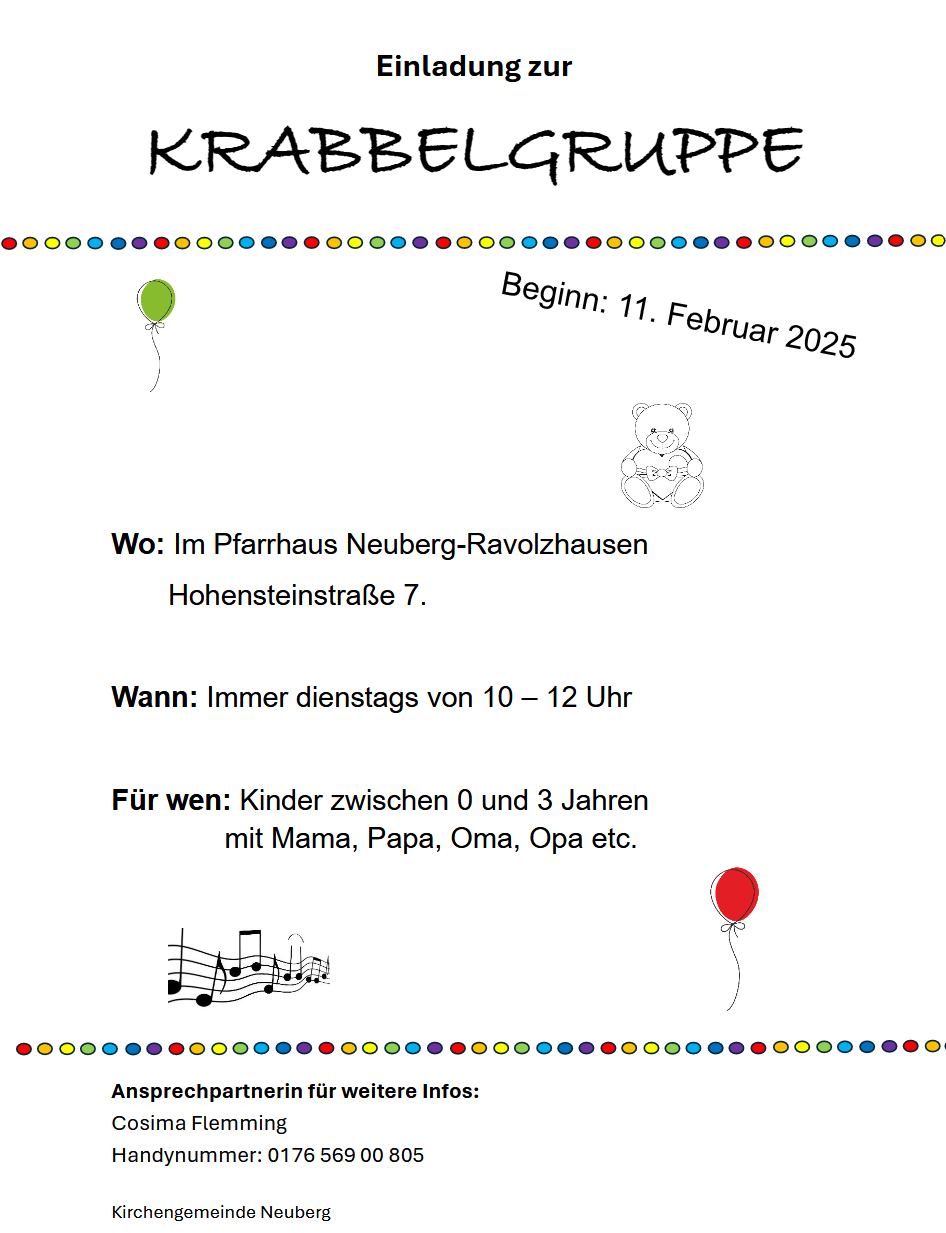 Einladung Krabbelgruppe