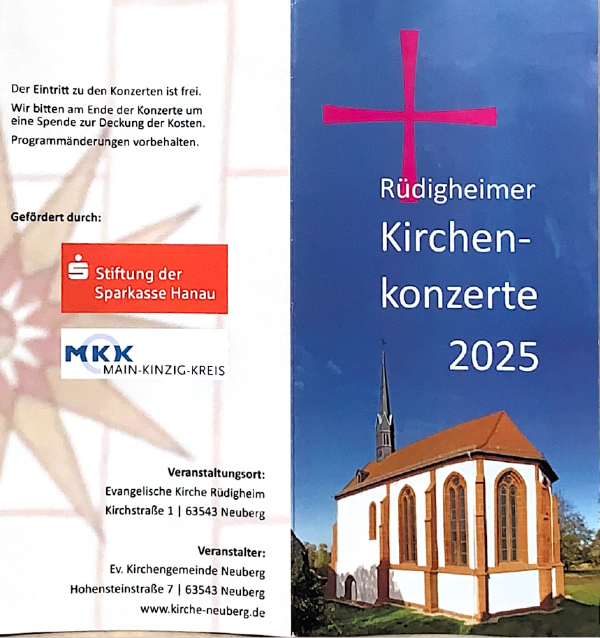 Programm Rüdigheimer Kirchenkonzerte 2025